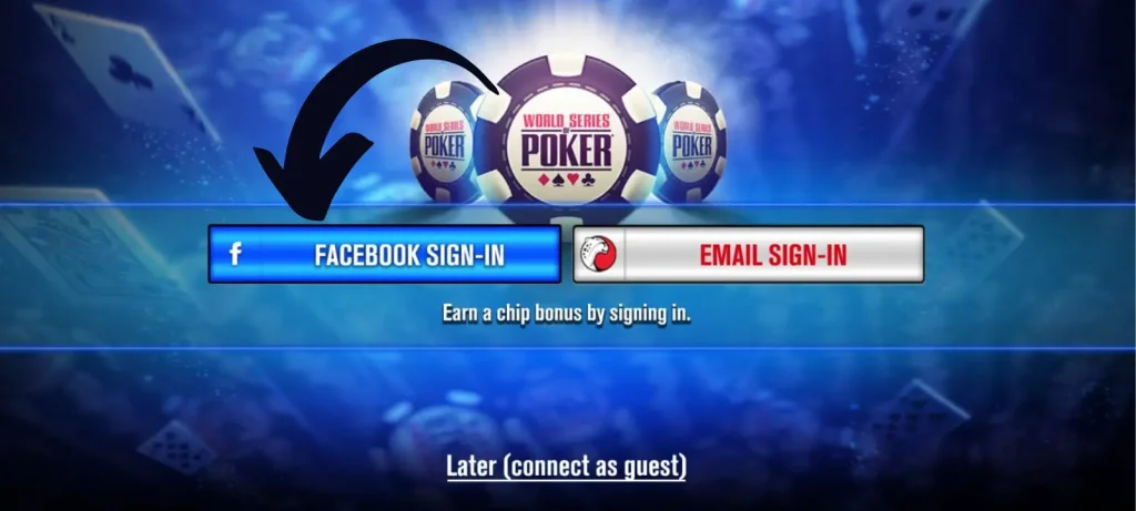 How to WSOP Login with Facebook Easy Guide? 2 login guide 1